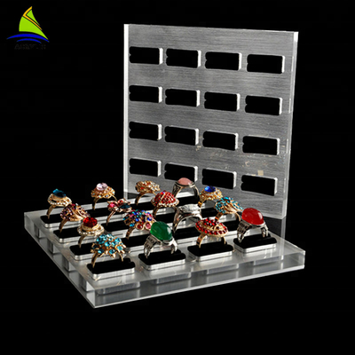 3 mét Acrylic Trang Sức Hiển Thị Trang Sức Rack Hiển Thị Màu Đen Duy Nhất Acrylic Finger Nhẫn Chủ