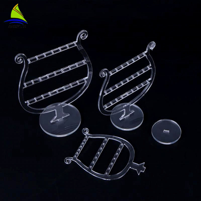 Rõ ràng trang điểm sang trọng Acrylic xoay Earring Display Stands