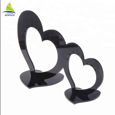 Bán lẻ Acrylic trang sức Hiển thị Elegant đôi tim Earring Display Bảng