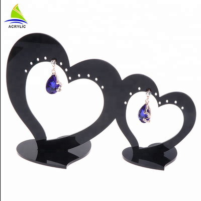 Bán lẻ Acrylic trang sức Hiển thị Elegant đôi tim Earring Display Bảng
