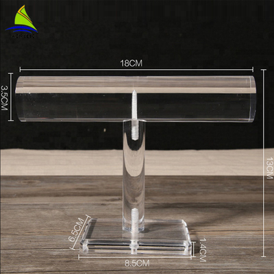 T Bar Acrylic Trang sức Organizer Crystal Clear Acrylic Trang sức Bracelet Hiển thị Stands