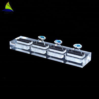 Máy tính để bàn Acrylic Jewelry Rack Hiển thị Tray Earring Nhẫn Necklace Hiển thị