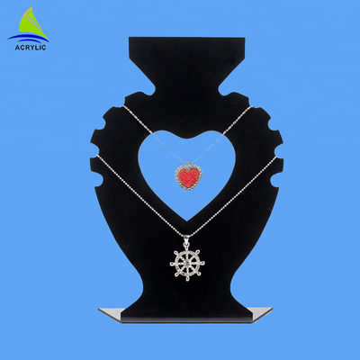 2018 Bán lẻ trực tuyến hình trái tim Acrylic Necklace Jewelry Hiển thị