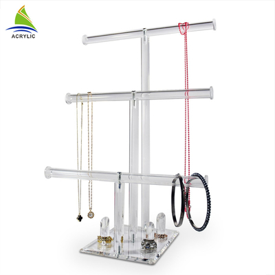 Mới tùy chỉnh rõ ràng Acrylic Bracelet / vòng cổ / đồ trang sức rack hiển thị
