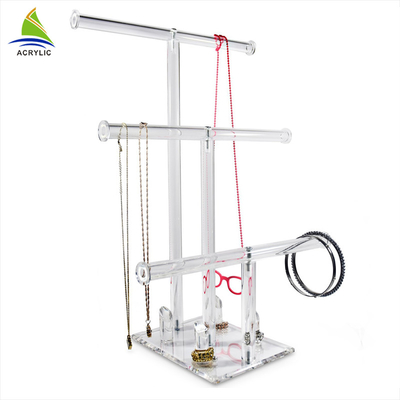 Mới tùy chỉnh rõ ràng Acrylic Bracelet / vòng cổ / đồ trang sức rack hiển thị
