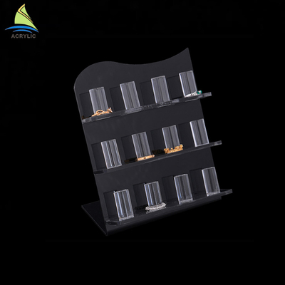 3 lớp rõ ràng đứng đồ trang sức trưng bày vòng hiển thị acrylic
