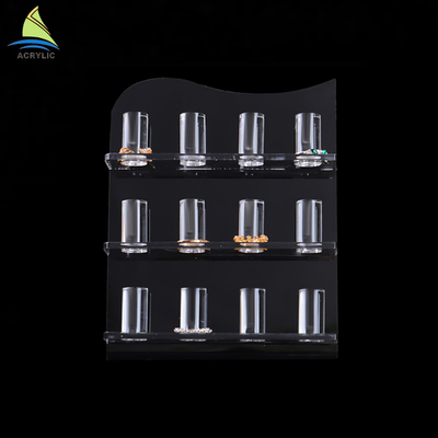 3 lớp rõ ràng đứng đồ trang sức trưng bày vòng hiển thị acrylic