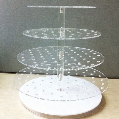 Eco-Thân thiện Countertop Trang sức Acrylic Chủ 3mm Crystal đánh bóng