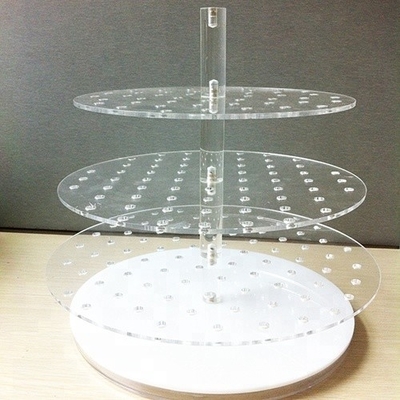 Eco-Thân thiện Countertop Trang sức Acrylic Chủ 3mm Crystal đánh bóng