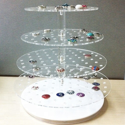 Eco-Thân thiện Countertop Trang sức Acrylic Chủ 3mm Crystal đánh bóng
