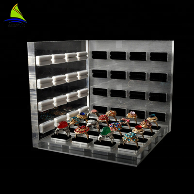 Trang sức Organizer Hiển thị Acrylic Ring Holder