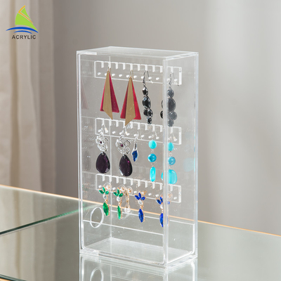 Thanh lịch Acrylic Trang sức Hiển thị Plexiglass Thiết kế Desktop Jewel Hiển thị Rack