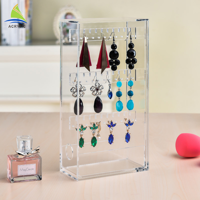Thanh lịch Acrylic Trang sức Hiển thị Plexiglass Thiết kế Desktop Jewel Hiển thị Rack