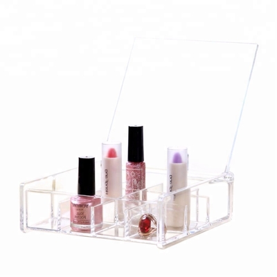 Tùy chỉnh Acrylic Mỹ phẩm Hiển thị ngăn Acrylic Hộp lưu trữ đồ trang sức