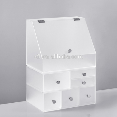 Polygon Acrylic Hiển thị mỹ phẩm Eco - Thân thiện Acrylic Trang điểm lưu trữ Box