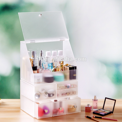 Polygon Acrylic Hiển thị mỹ phẩm Eco - Thân thiện Acrylic Trang điểm lưu trữ Box