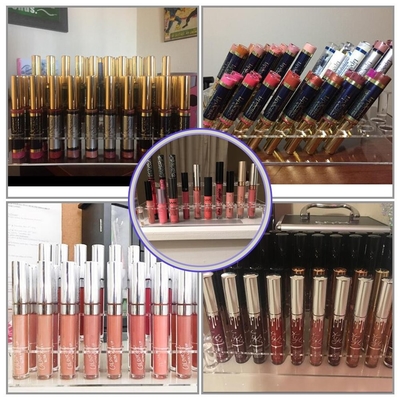 Rõ ràng minh bạch Mỹ phẩm truy cập Acrylic Lip Gloss Display Frame