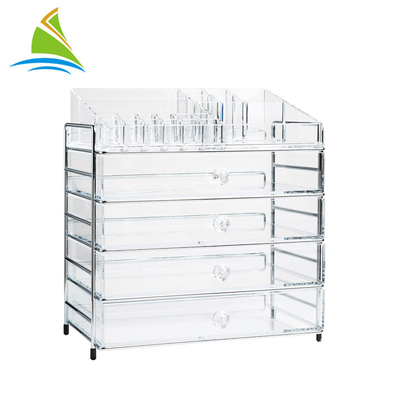 3 ngăn kéo Acrylic điều chỉnh tổ chức lưu trữ Mỹ phẩm