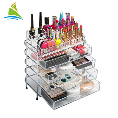 3 ngăn kéo Acrylic điều chỉnh tổ chức lưu trữ Mỹ phẩm