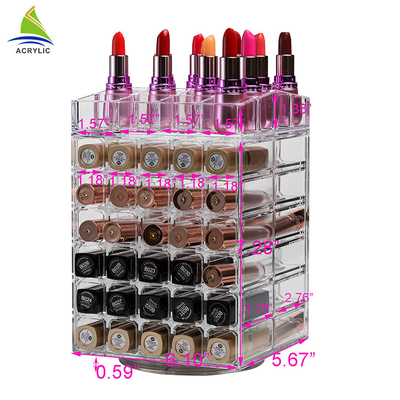 Xoay Acrylic Lipstick Chủ Spinning Lipstick Tower 3mm độ dày
