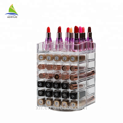 Tùy chỉnh Acrylic Hiển Thị Mỹ Phẩm Rõ Ràng Lipstick Chủ Acrylic Trang Điểm Lưu Trữ Chủ Box