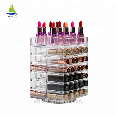 Tùy chỉnh Acrylic Hiển Thị Mỹ Phẩm Rõ Ràng Lipstick Chủ Acrylic Trang Điểm Lưu Trữ Chủ Box