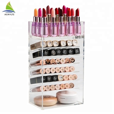 Thương mại Acrylic trang điểm Lipstick Brush Chủ Plexiglass Hiển thị Stand