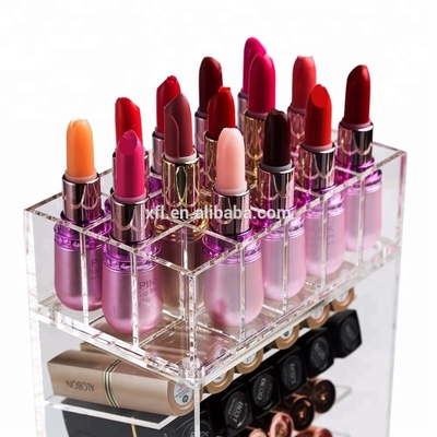Thương mại Acrylic trang điểm Lipstick Brush Chủ Plexiglass Hiển thị Stand