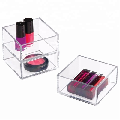 Acrylic trang điểm tổ chức Acrylic mỹ phẩm lưu trữ hộp khay chứng nhận CE