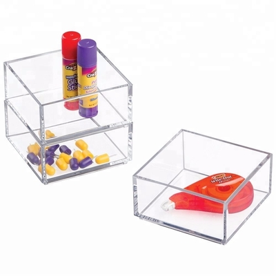 Acrylic trang điểm tổ chức Acrylic mỹ phẩm lưu trữ hộp khay chứng nhận CE