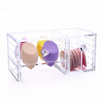Hiện đại Acrylic Hiển thị mỹ phẩm chủ rõ ràng trang điểm bông pad hộp lưu trữ