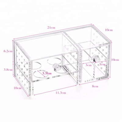 Hiện đại Acrylic Hiển thị mỹ phẩm chủ rõ ràng trang điểm bông pad hộp lưu trữ