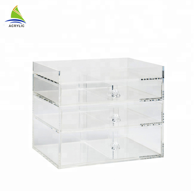 3 lớp acrylic trang điểm mỹ phẩm organizer