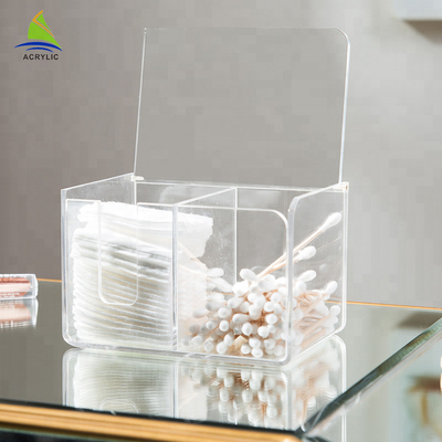Acrylic giá rẻ nhất lật Top ngũ cốc trang điểm hộp lưu trữ