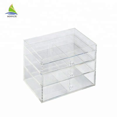 Nóng bán 3 lớp nhựa trang điểm tổ chức acrylic