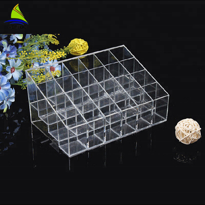 Trong suốt Acrylic Trang điểm 24 Lưới Lipstick Hiển thị lưu trữ / Organizer Box