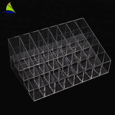 Trong suốt Acrylic Trang điểm 24 Lưới Lipstick Hiển thị lưu trữ / Organizer Box