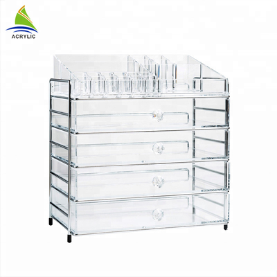 Trang điểm nhựa nhỏ có thể điều chỉnh đa chức năng Acrylic mỹ phẩm / tạo nên tổ chức