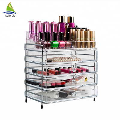 Trang điểm nhựa nhỏ có thể điều chỉnh đa chức năng Acrylic mỹ phẩm / tạo nên tổ chức