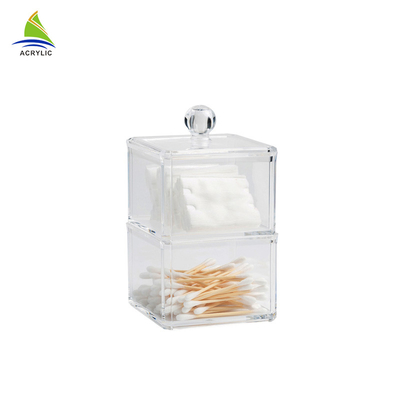 New Style Vanity Container Nhôm Acrylic Trang Điểm Hộp Lưu Trữ
