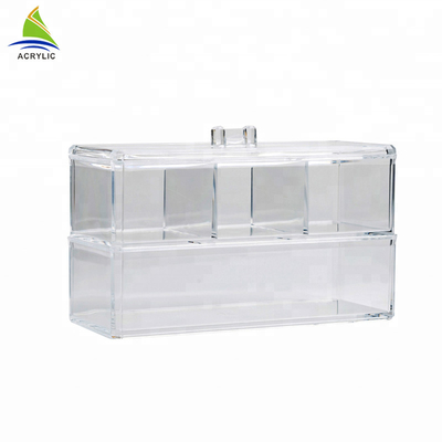 Chất lượng cao 2 ngăn kéo trang điểm tổ chức acrylic mỹ phẩm