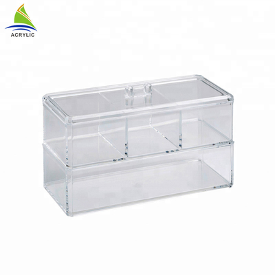 Chất lượng cao 2 ngăn kéo trang điểm tổ chức acrylic mỹ phẩm