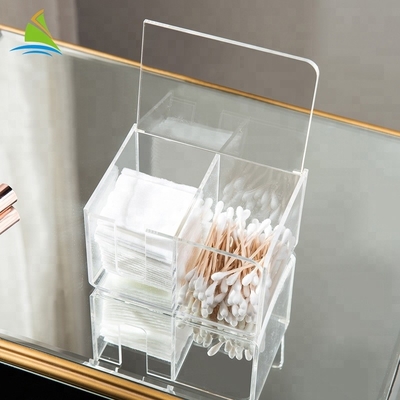Thời trang nóng bán lật mỹ phẩm Acrylic trang điểm bông hộp