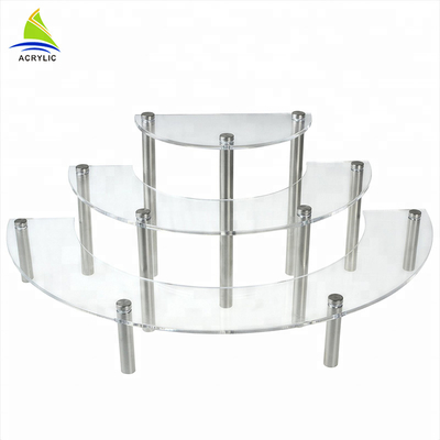 3 Tier Acrylic Cake Hiển thị Buffet Pastry Curate Acrylic Cupcake Tráng miệng tháp