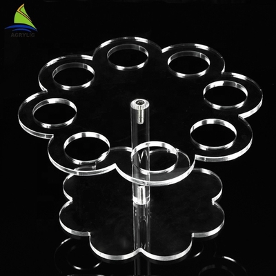 Sinh thái thân thiện Wedding Acrylic Cake Hiển thị thắp sáng Acrylic pha lê Cake Stand