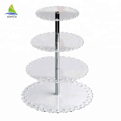 Professional Bốn Layers Vòng Hiển thị Acrylic Risers Biểu trưng tùy chỉnh