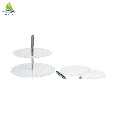 Vòng 4 Tier Crylic Bánh Hiển thị Acrylic Tráng miệng Hiển thị Stands Đối với lưu trữ