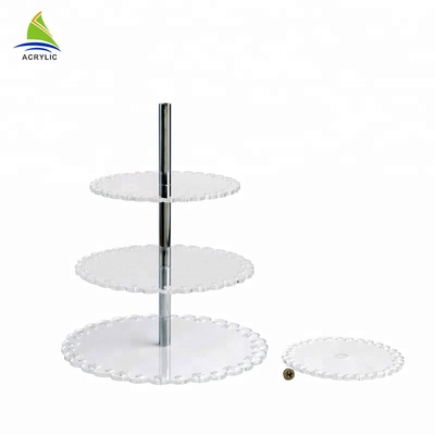 Quảng trường tráng miệng Cupcake Tháp Acrylic bánh đứng cao độ cứng và độ phẳng
