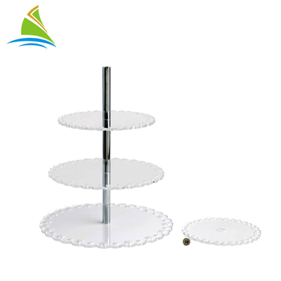 5 - Tier Wedding Acrylic Cake Hiển thị Stand Cupcake Tháp hình tròn