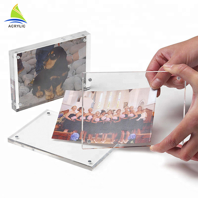 Flatness thời trang rõ ràng Acrylic Picture Frames cho nhà cung cấp văn phòng trang trí